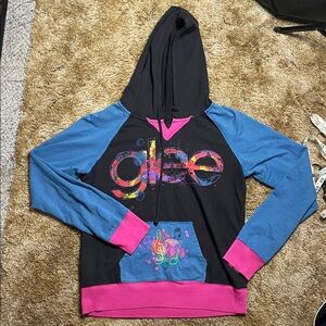GLEE Woman’s Y2K 2000s Style Fitted Colorful Hoodie Size XL